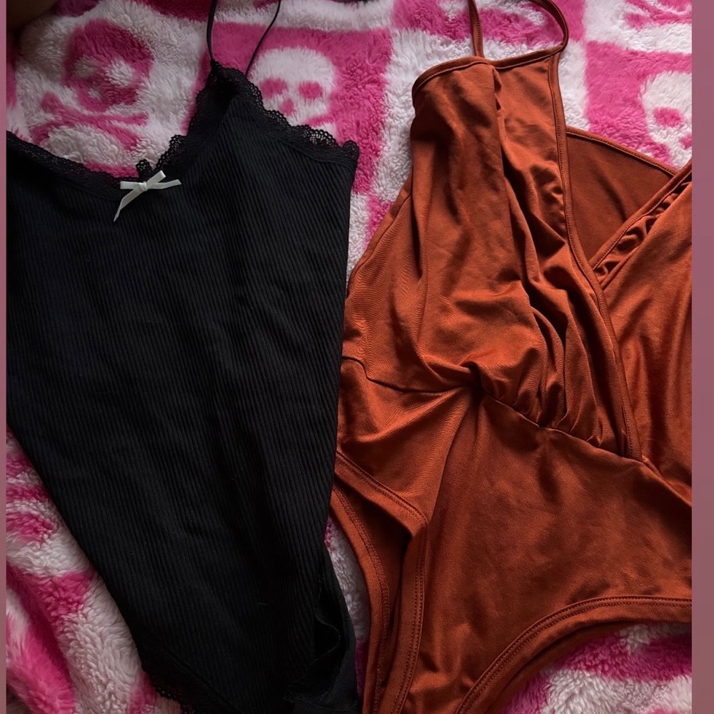 Elegant Black and Rust Women's Tops